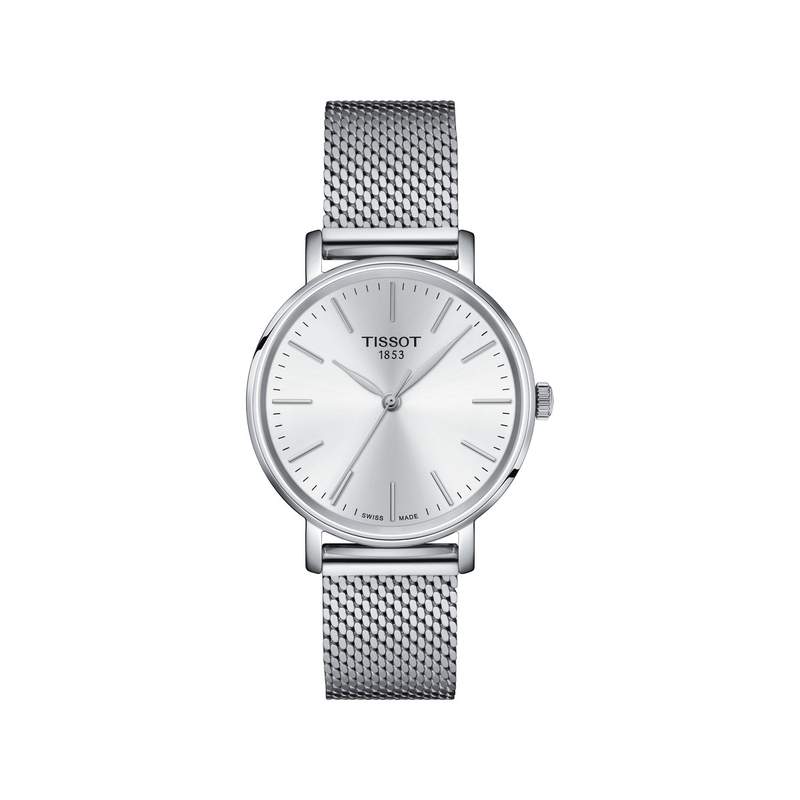 Montre TISSOT T-CLASSIC EVERYTIME femme cadran gris bracelet acier inoxydable - vue 1