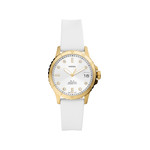 Montre FOSSIL FB-01 femme acier bracelet silicone blanc - vue 1