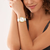 Montre FOSSIL FB-01 femme acier bracelet silicone blanc - vue Vporté 1