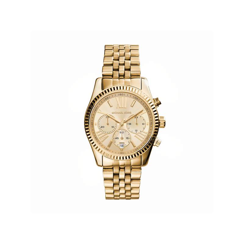 Montre MICHAEL KORS Lexington femme bracelet acier doré - vue 1