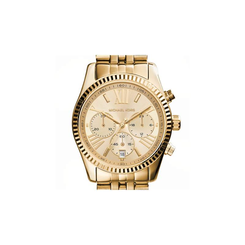 Montre MICHAEL KORS Lexington femme bracelet acier doré - vue D2