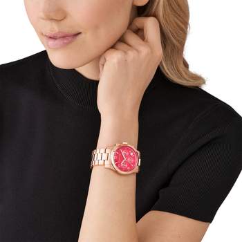 MICHAEL KORS Runway dameshorloge  goudkleurig roze