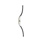 Montre HERBELIN Luna femme analogique acier bicolore bracelet cuir noir - vue 2
