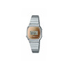 Montre CASIO vintage mini femme résine bracelet acier - vue V1