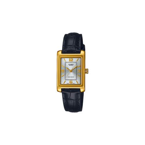 CASIO ladies' watch with black steel bracelet