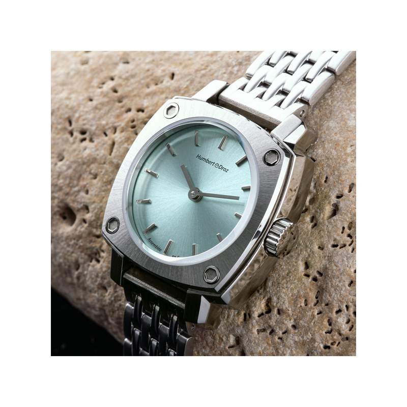 Montre HUMBERT-DROZ hd lou femme mecanique, bracelet acier - vue 2