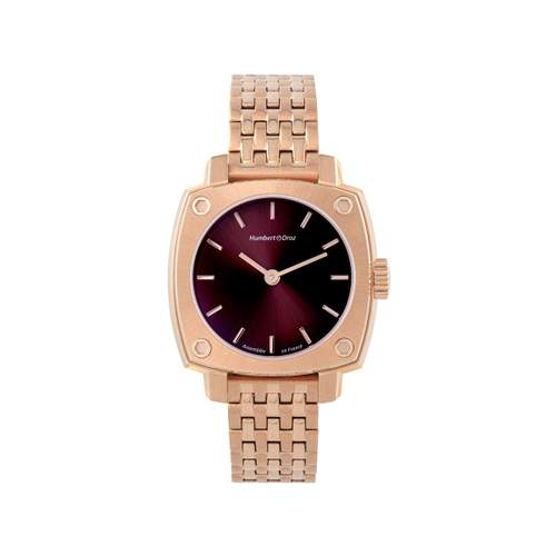 HUMBERT-DROZ hd lou women's mechanical watch, yellow gold stainless steel bracelet