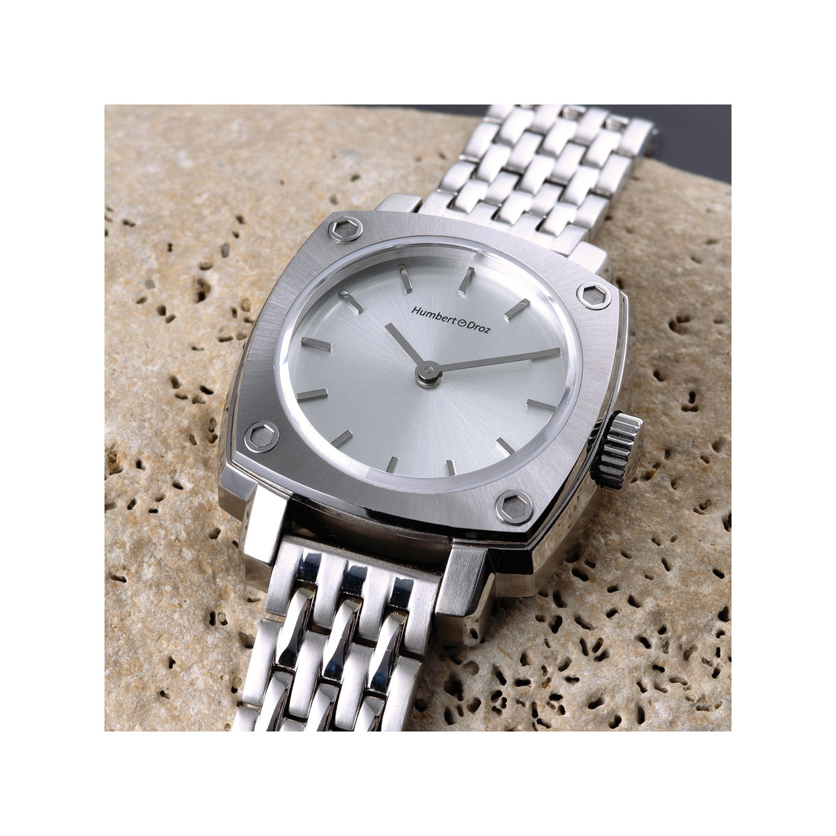 Montre HUMBERT-DROZ hd lou femme mecanique, bracelet acier - vue 2