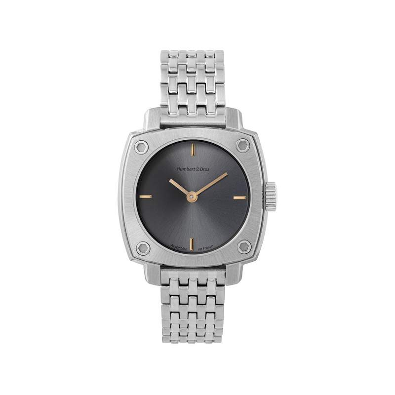 Montre HUMBERT-DROZ hd lou femme mecanique, bracelet acier - vue 1