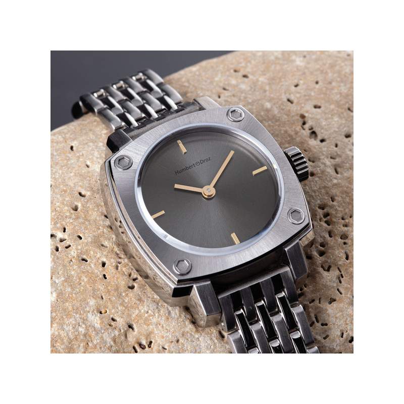 Montre HUMBERT-DROZ hd lou femme mecanique, bracelet acier - vue 2