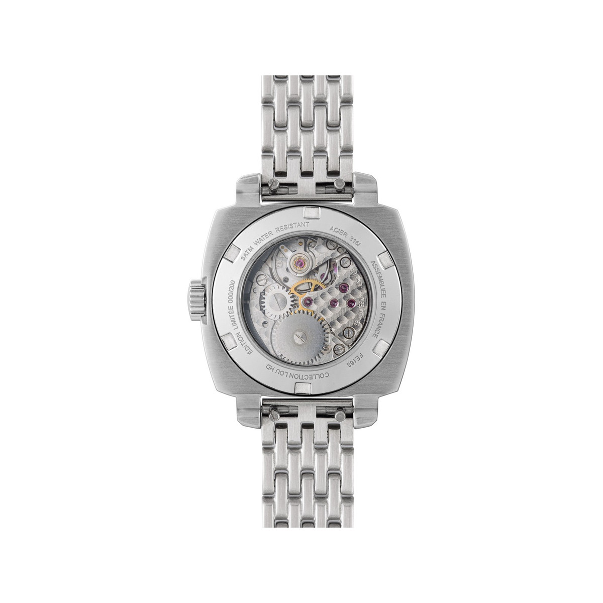 Montre HUMBERT-DROZ hd lou femme mecanique, bracelet acier - vue 3