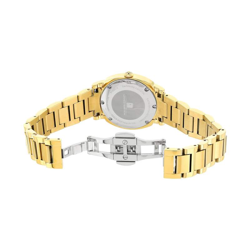 MATY GM watch stone dial tiger eye stainless steel bracelet gold - view 4
