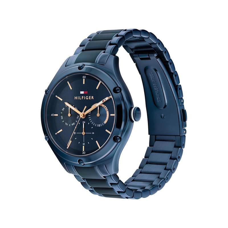 Montre TOMMY HILFIGER lexi femme bracelet acier inoxydable bleu - vue 2