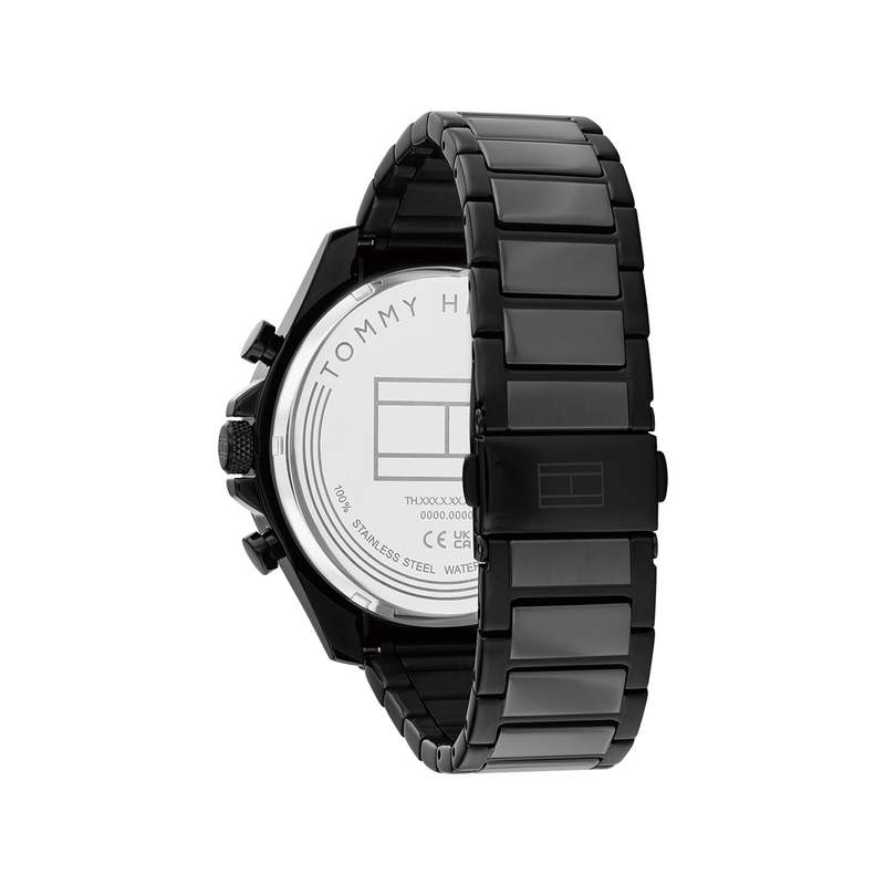 Montre TOMMY HILFIGER clark femme bracelet acier inoxydable noir - vue 3