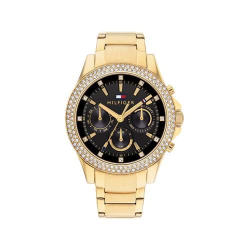 TOMMY HILFIGER haven dameshorloge met gouden roestvrijstalen armband