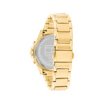 Montre TOMMY HILFIGER haven femme bracelet acier inoxydable doré jaune - vue 3