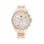 Montre TOMMY HILFIGER haven femme bracelet acier inoxydable doré rose - vue 1