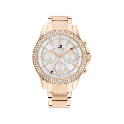 Montre TOMMY HILFIGER haven femme bracelet acier inoxydable doré rose - vue 1