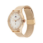 Montre TOMMY HILFIGER lexi femme bracelet acier inoxydable doré rose - vue 2