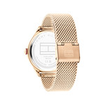 Montre TOMMY HILFIGER lexi femme bracelet acier inoxydable doré rose - vue 3