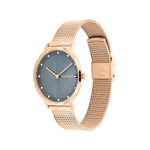 Montre TOMMY HILFIGER pippa femme bracelet acier inoxydable doré rose - vue 2