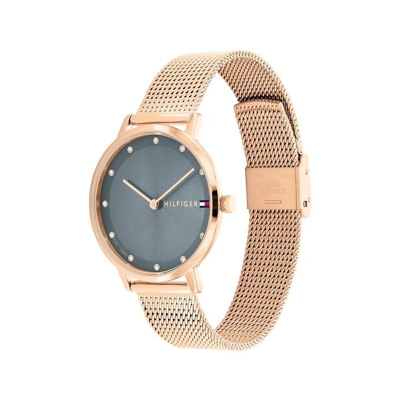 Montre TOMMY HILFIGER pippa femme bracelet acier inoxydable doré rose - vue 2
