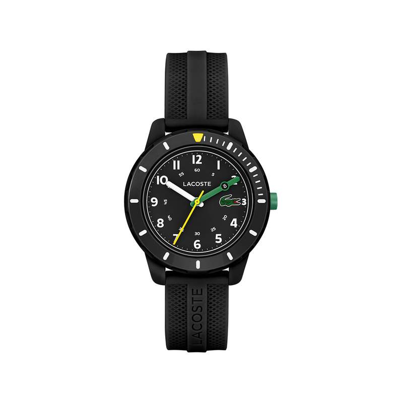 Montre LACOSTE mini tennis enfant bracelet silicone noir - vue 1