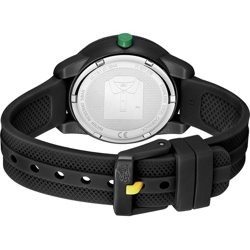 Montre LACOSTE mini tennis enfant bracelet silicone noir - vue 3