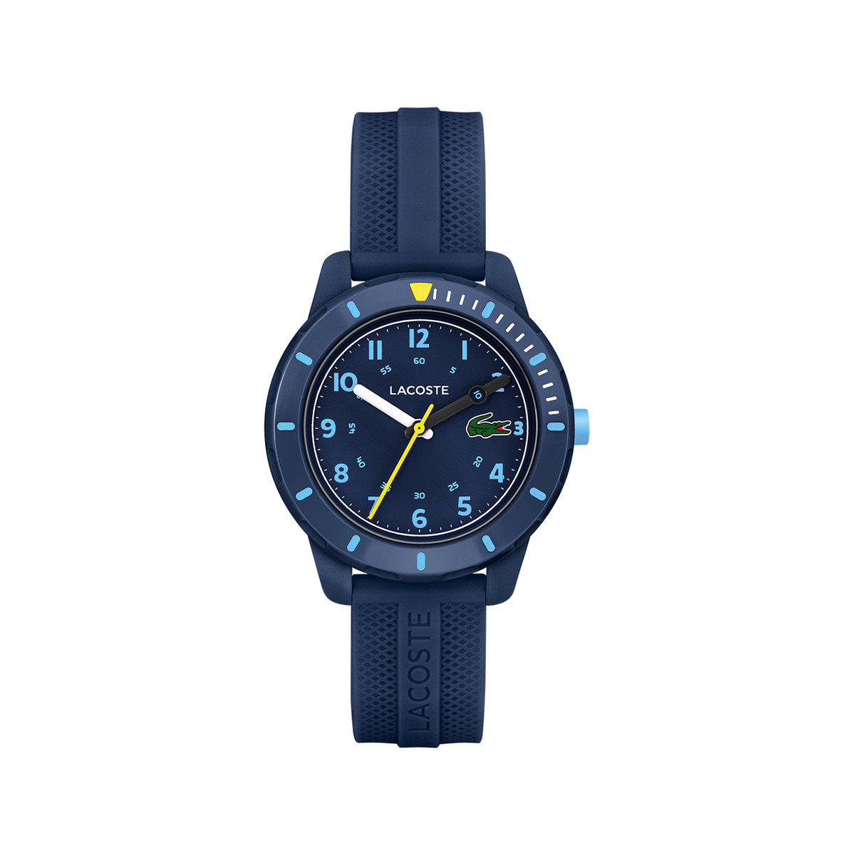 Montre LACOSTE mini tennis enfant bracelet silicone bleu