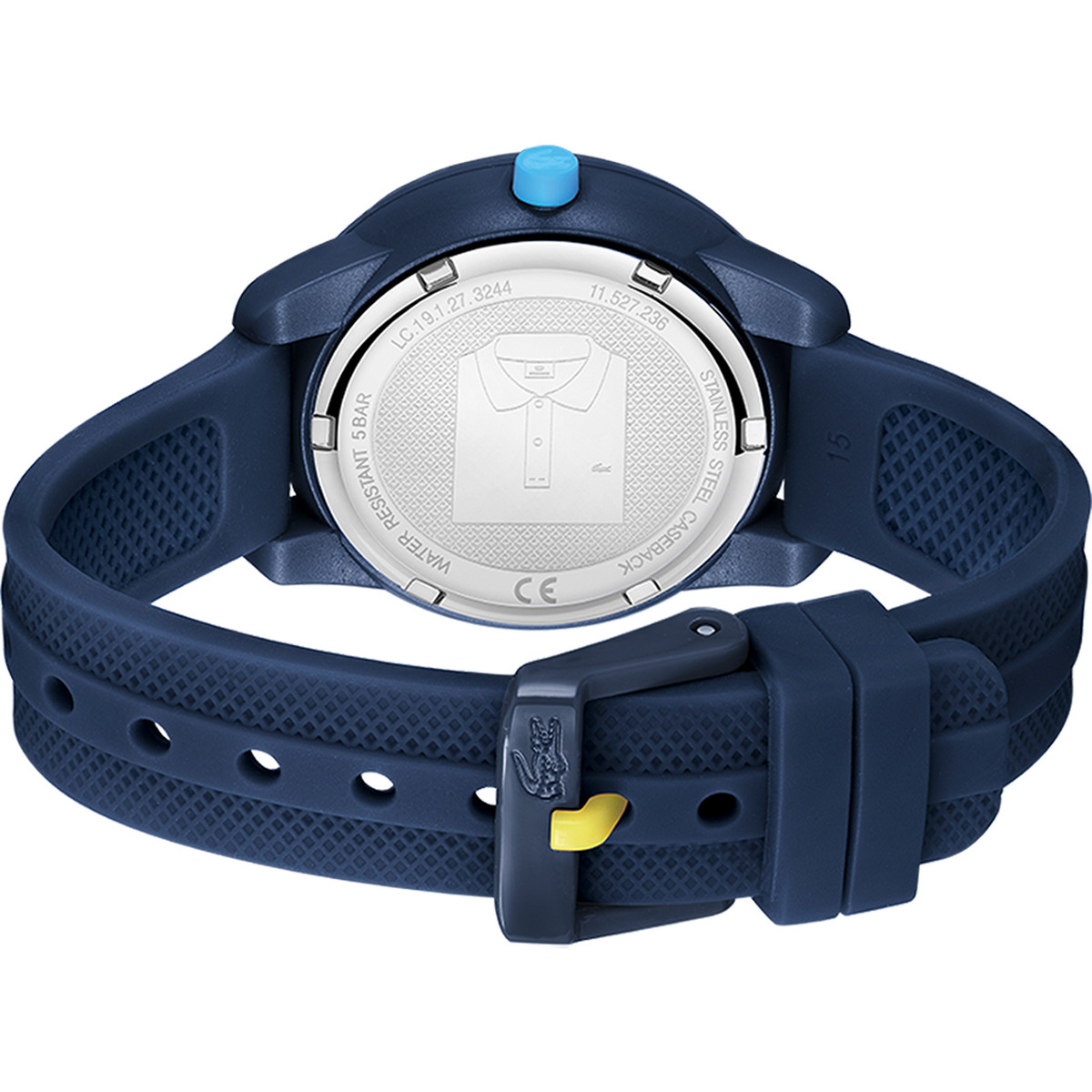 Montre LACOSTE mini tennis enfant bracelet silicone bleu - vue 3