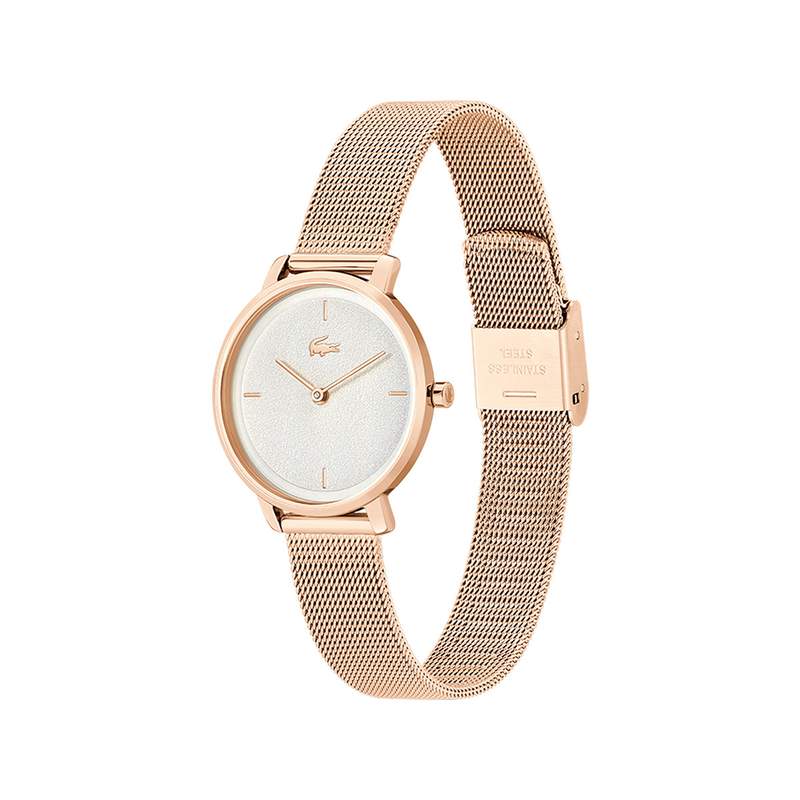 Montre LACOSTE suzanne femme bracelet acier rose - vue 2