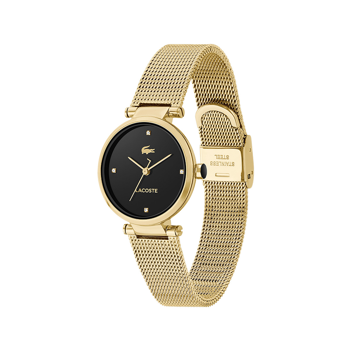 Montre LACOSTE orba femme bracelet acier jaune - vue 2