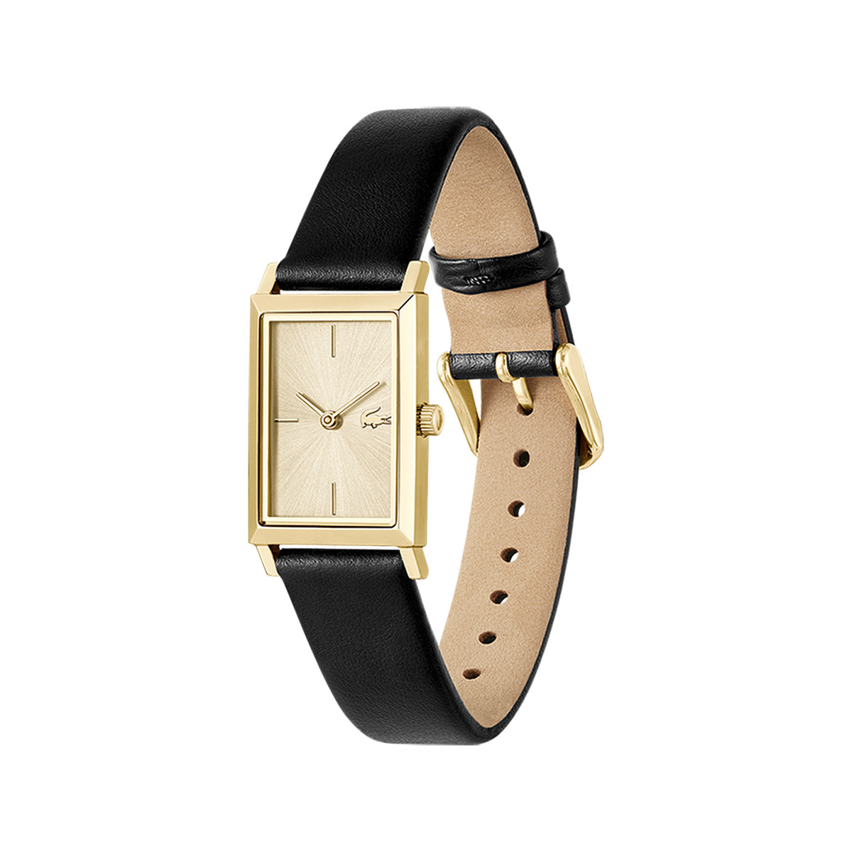 Montre LACOSTE catherine femme bracelet cuir noir - vue 2