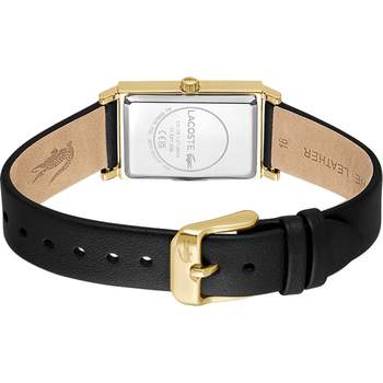 LACOSTE catherine dameshorloge met zwarte leren band