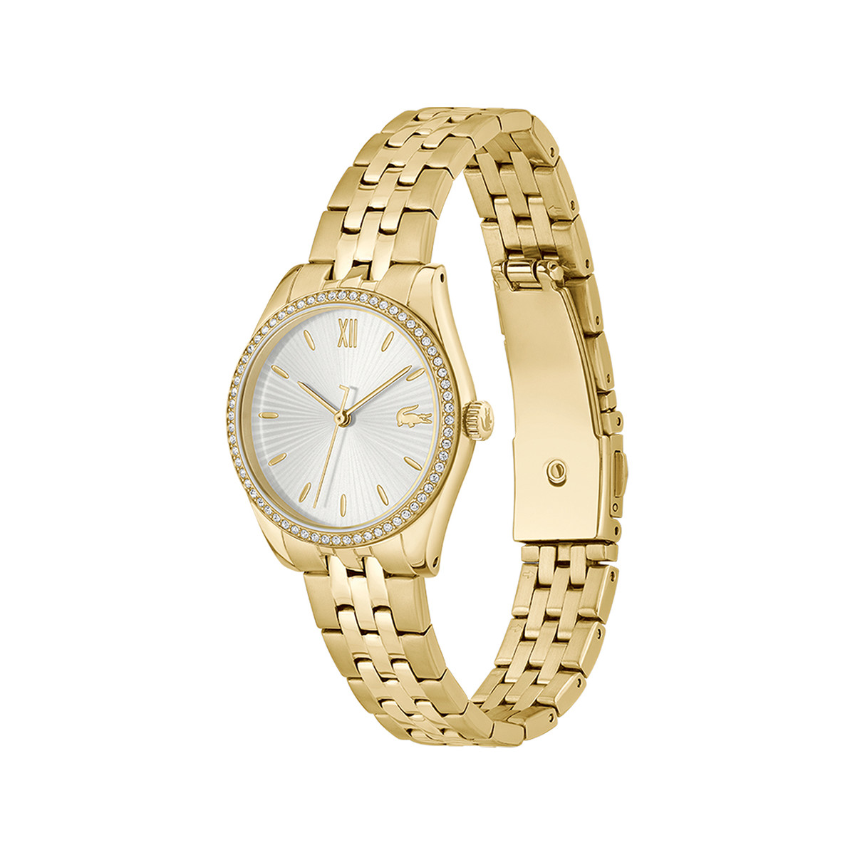 Montre LACOSTE tuilerie femme bracelet acier jaune - vue 2