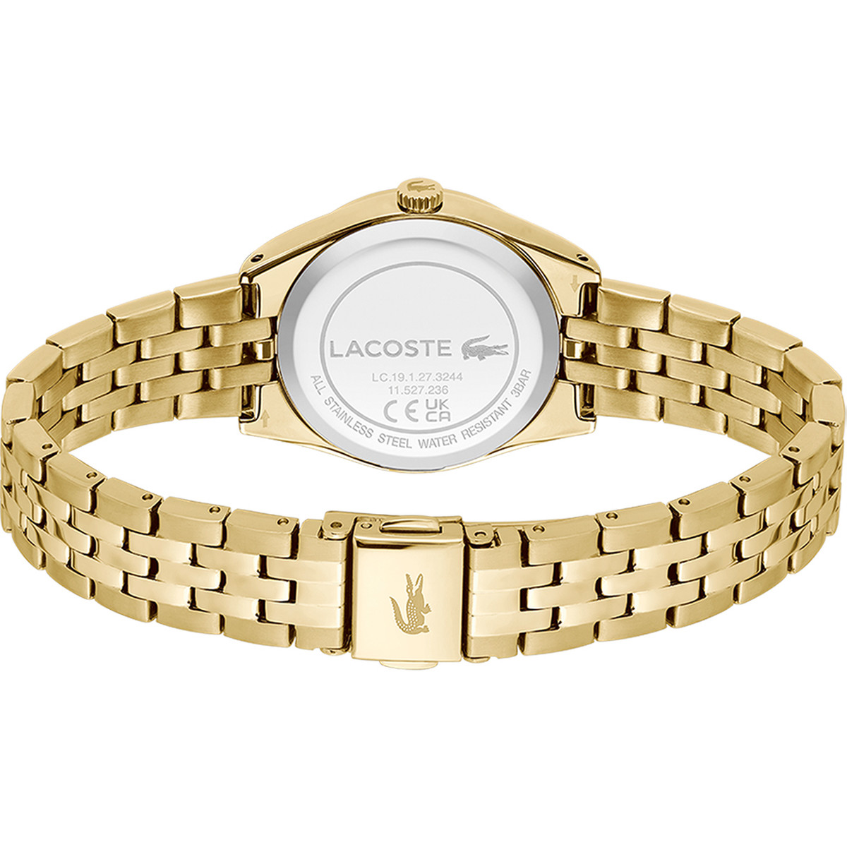 Montre LACOSTE tuilerie femme bracelet acier jaune - vue 3