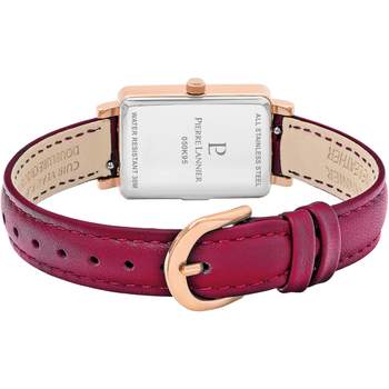 PIERRE LANNIER ariane women's watch with raspberry leather strap