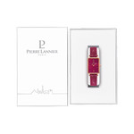 Montre PIERRE LANNIER ariane femme bracelet cuir framboise - vue D1