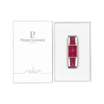 PIERRE LANNIER ariane women's watch with raspberry leather strap