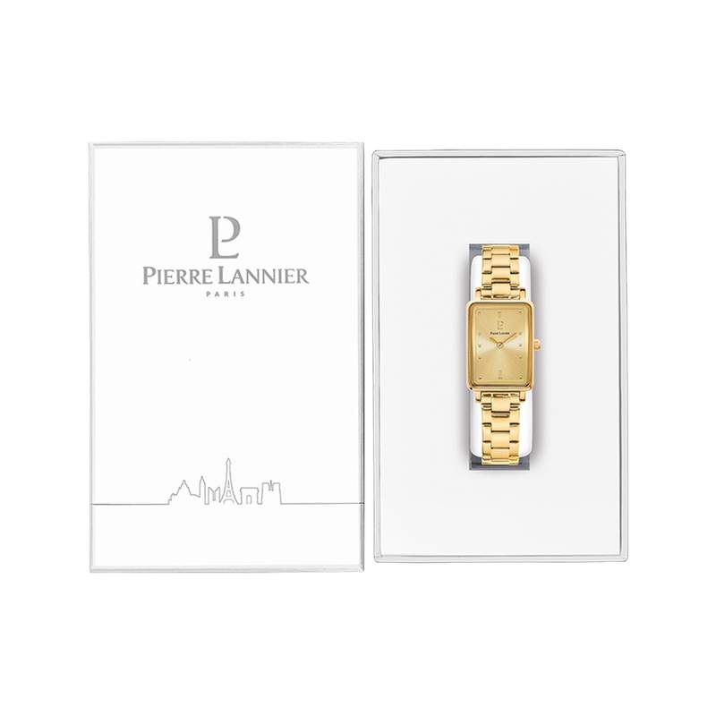 Montre PIERRE LANNIER ariane femme bracelet acier doré - vue D1