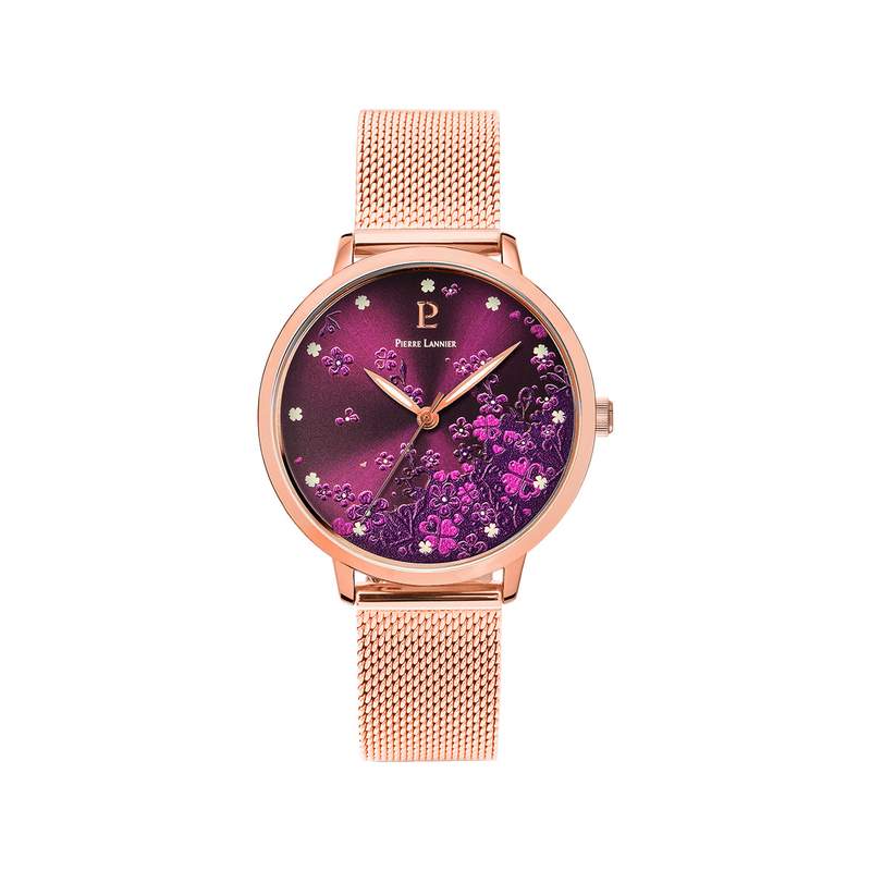 Montre PIERRE LANNIER tallia femme bracelet acier doré rose - vue 1