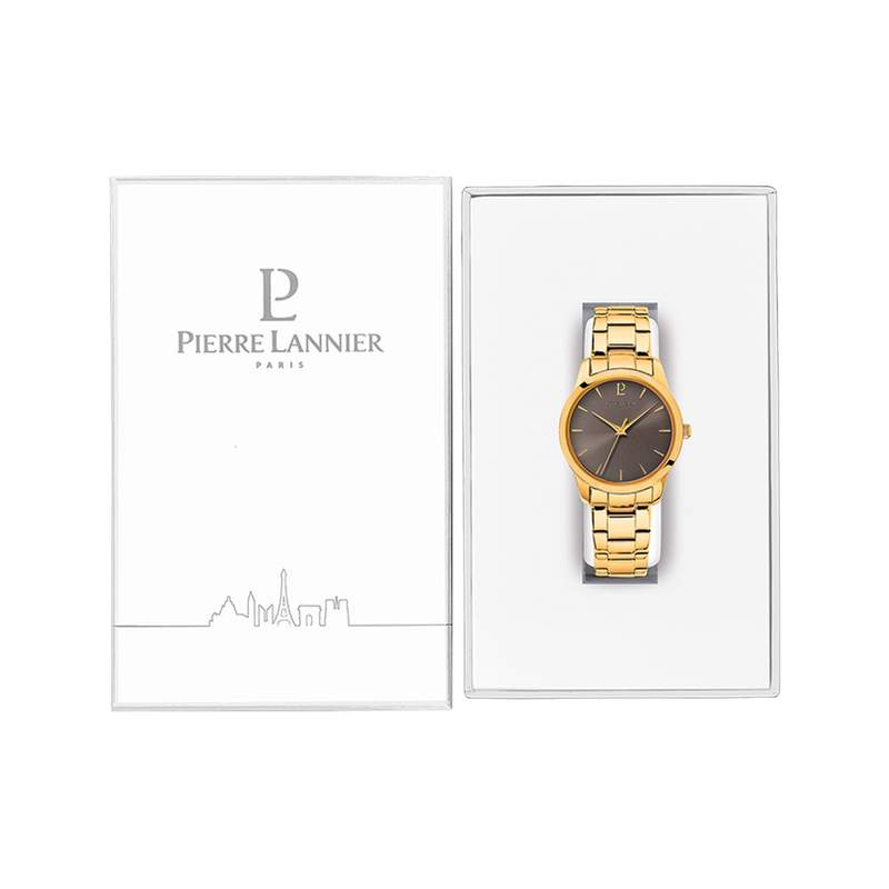 Montre PIERRE LANNIER roxane femme bracelet acier dorée - vue D1