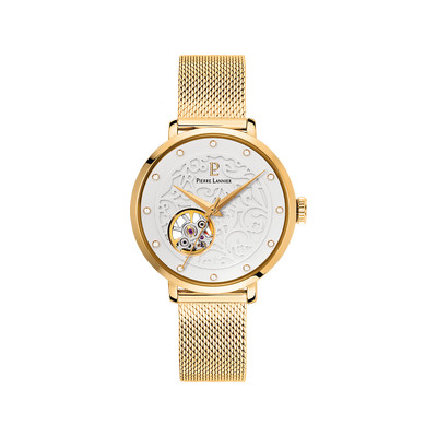 Montre PIERRE LANNIER eolia femme automatique, bracelet acier doré - vue 1