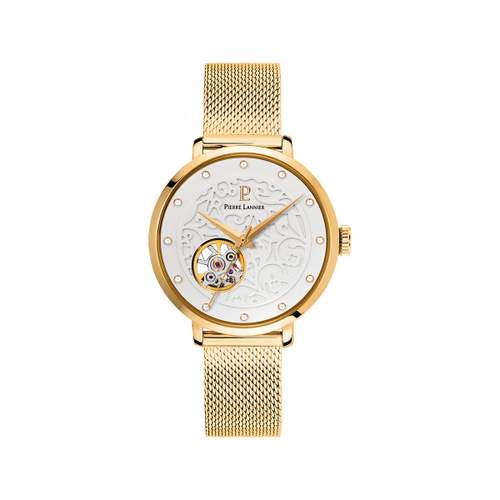 PIERRE LANNIER eolia automatic women's watch, gold-plated steel bracelet
