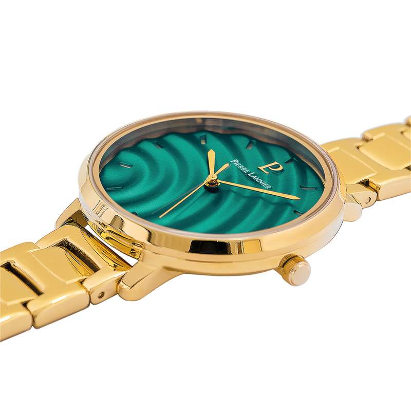 Montre PIERRE LANNIER betty femme bracelet cuir vert - vue 2