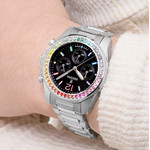 Montre FESTINA boyfriend femme bracelet acier - vue porté 1