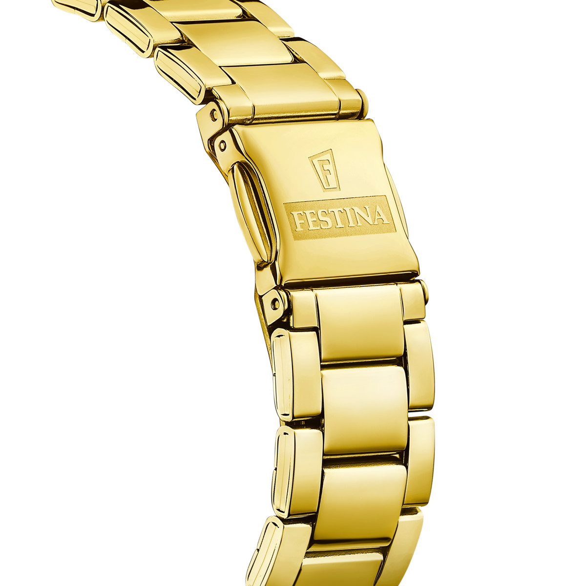 Montre FESTINA boyfriend femme bracelet acier doré jaune - vue D1