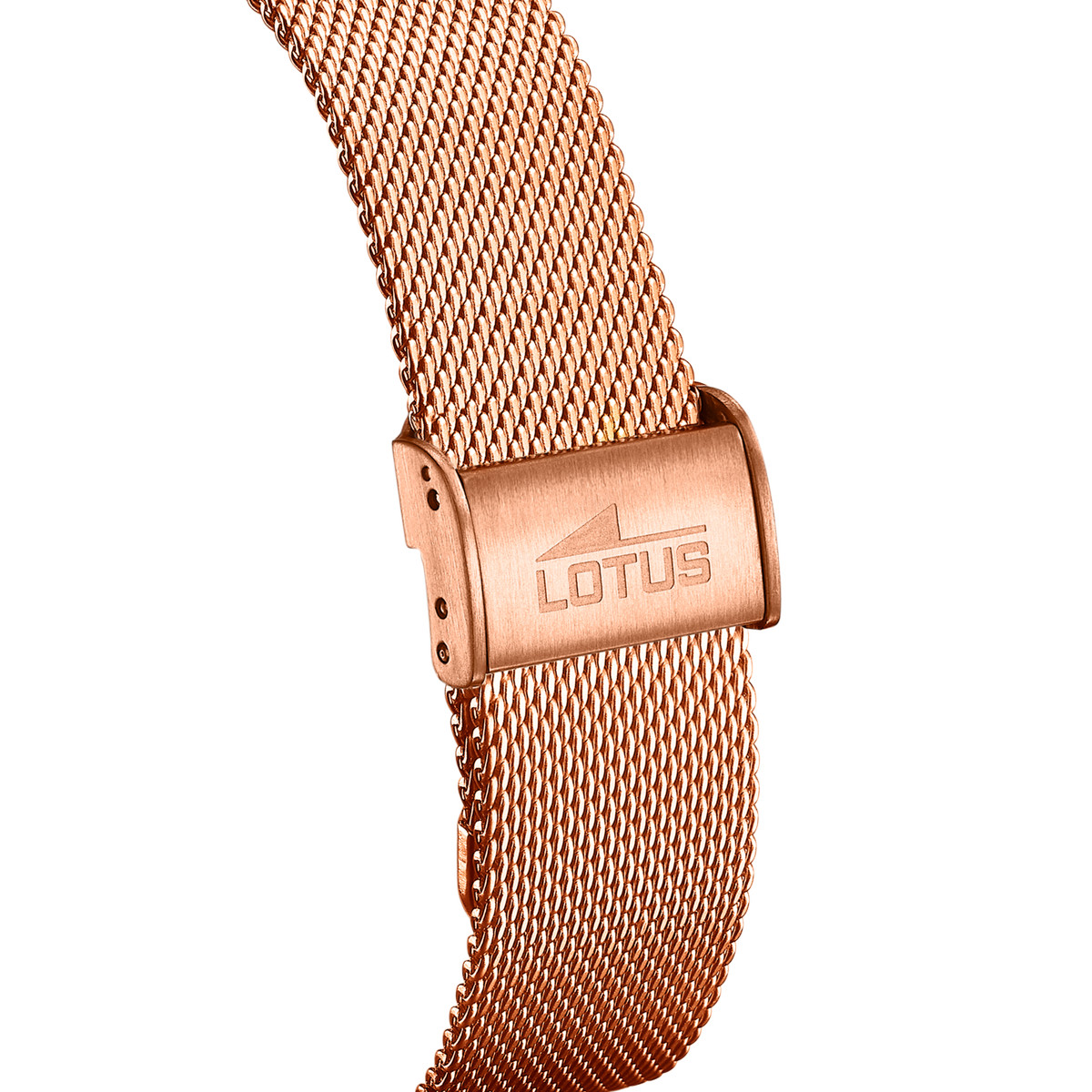 Montre LOTUS smartwatch femme connecté, bracelet acier doré rose - vue D1
