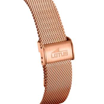 LOTUS dames smartwatch, roségouden roestvrijstalen armband