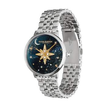 OLIVIA BURTON Celestial Nova dameshorloge, analoog, met zilverkleurige stalen band